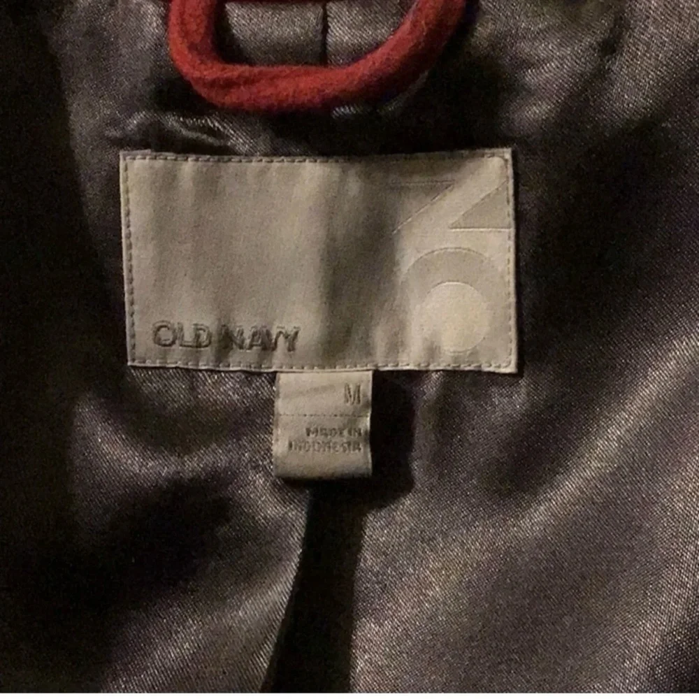 Old Navy Vibrant Red Double-Breasted Bomber Jacket